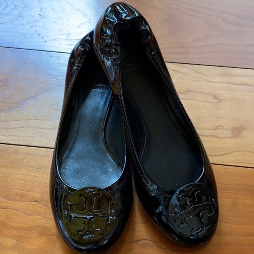 Tory Burch Black Patent Flats
